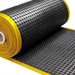 Tapis anti-fatigue à bords jaunes en rouleau